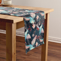 Motif coloré d'oiseaux-mouches et de fleurs d'hive