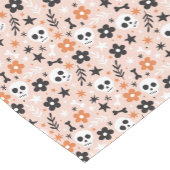 Chemin De Table Court Motif crâne de fleurs (Coin)