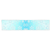 Chemin De Table Court Motif Crystal Snowflakes (Horizontal)