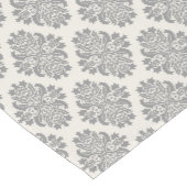Chemin De Table Court Motif damassé gris (Coin)