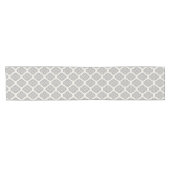 Chemin De Table Court Motif damassé gris (Horizontal)