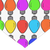 Chemin De Table Court Motif d'ampoules de Noël (Coin)