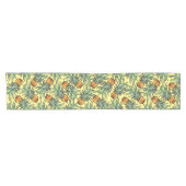 Chemin De Table Court Motif d'ananas tropical sur jaune (Horizontal)