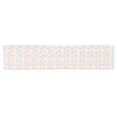 Chemin De Table Court Motif d'aquarelle douce Coeurs et Cupcakes (Horizontal)