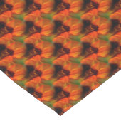 Chemin De Table Court Motif D'Art Abstrait Orange Et Brown (Coin)