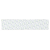 Chemin De Table Court Motif de bleuet d'aquarelle (Horizontal)