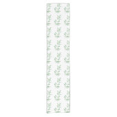 Chemin De Table Court Motif de branche d'olive aquarelle (Devant)