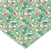 Chemin De Table Court Motif de cactus d'aquarelle (Coin)