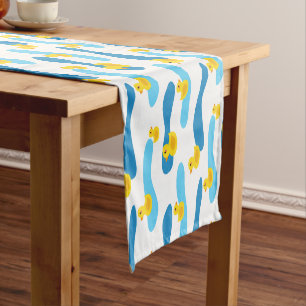 Chemin De Table Court Motif de canard en caoutchouc jaune
