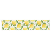 Chemin De Table Court Motif de citrons d'aquarelle (Horizontal)