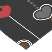 Chemin De Table Court Motif de coeur 28 (Coin)