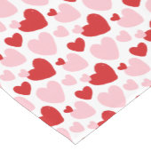 Chemin De Table Court Motif de coeur rouge rose mignon (Coin)