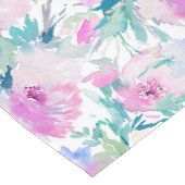 Chemin De Table Court Motif de collage de fleurs rose et bleue (Coin)