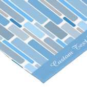 Chemin De Table Court Motif de conception géométrique bleu rétro (Coin)