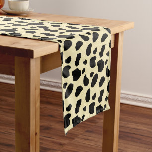 Chemin De Table Court Motif de couleur de peau de vache animale
