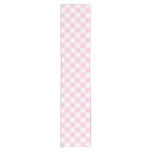 Chemin De Table Court Motif de En vichy de plaid rose (Devant)