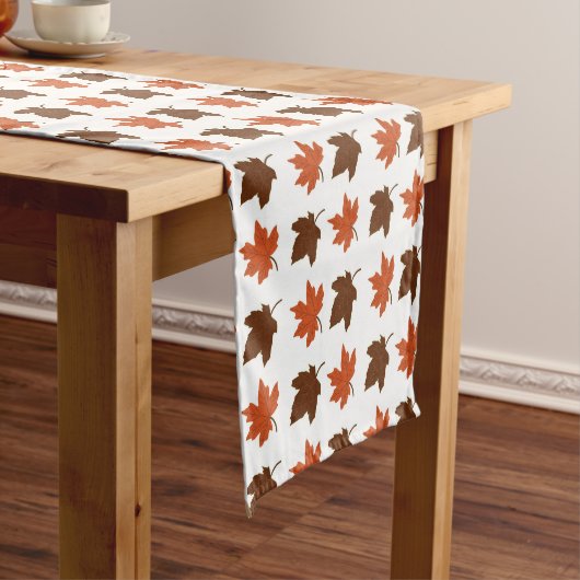 Chemin De Table Court Motif de feuilles d'érable d'automne (In Situ)