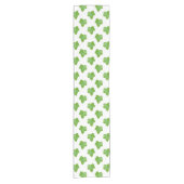 Chemin De Table Court Motif de feuilles d'ivoire (Devant)