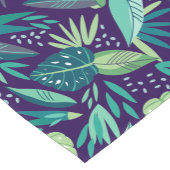 Chemin De Table Court Motif de feuilles vertes et violettes (Coin)