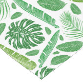 Chemin De Table Court Motif de feuilles vertes modernes tropicales (Coin)