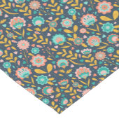 Chemin De Table Court Motif de fleur d'art populaire (Coin)