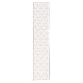 Chemin De Table Court Motif de fleur rose mou d'aquarelle (Devant)