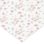 Chemin De Table Court Motif de fleur rose mou d'aquarelle (Coin)