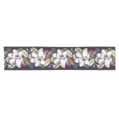 Chemin De Table Court Motif de fleurs Magnolia (Horizontal)