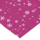Chemin De Table Court Motif de flocon de neige sur Noël violet (Coin)