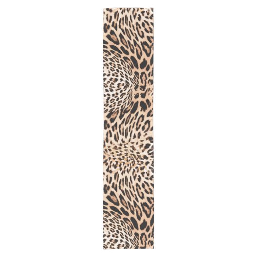 Chemin De Table Court Motif de fourrure Leopard (Devant)