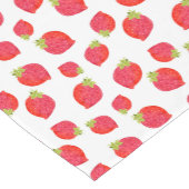 Chemin De Table Court Motif de fraises d'aquarelle (Coin)