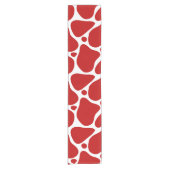 Chemin De Table Court Motif de girafe abstraite rouge et blanche (Devant)