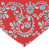 Chemin De Table Court Motif de henné de fleur de lys d'Indien (Coin)