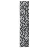 Chemin De Table Court Motif de léopard noir et gris (Devant)