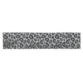 Chemin De Table Court Motif de léopard noir et gris (Horizontal)