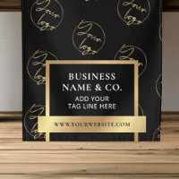 Motif de logo noir et or d'affaires