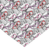 Chemin De Table Court Motif de lunettes de hibou (Coin)