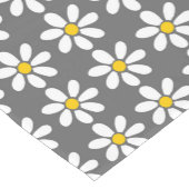 Chemin De Table Court Motif de marguerite blanc gris jaune (Coin)
