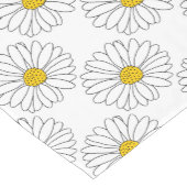 Chemin De Table Court Motif de marguerite jaune blanc (Coin)