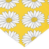 Chemin De Table Court Motif de marguerite jaune blanc 2 (Coin)
