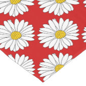 Chemin De Table Court Motif de marguerite jaune rouge blanc (Coin)