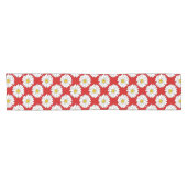 Chemin De Table Court Motif de marguerite jaune rouge blanc (Horizontal)