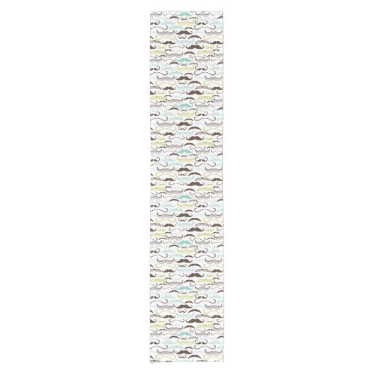 Chemin De Table Court Motif de moustache, rétro style 2 (Devant)