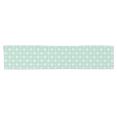 Chemin De Table Court Motif de Noël Mint Green White (Horizontal)