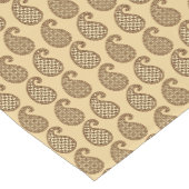 Chemin De Table Court Motif de Paisley, bronzage, crème et chocolat (Coin)