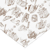 Chemin De Table Court Motif de papier (Coin)