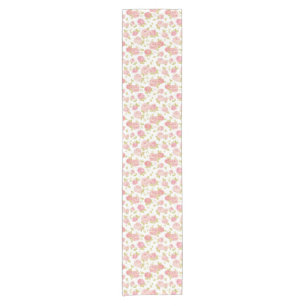 Chemin De Table Court Motif de papier peint d'élégance des roses roses