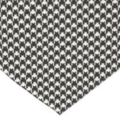 Chemin De Table Court Motif de pied-de-poule en noir et blanc (Coin)