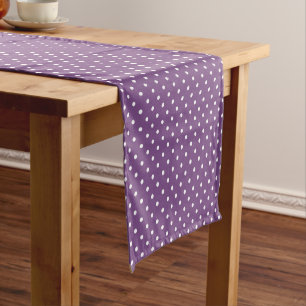 Chemin De Table Court Motif de points Polka violet moderne