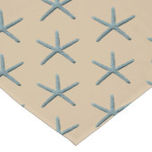 Chemin De Table Court Motif de poisson étoilé bleu sur le sable Arrière  (Coin)